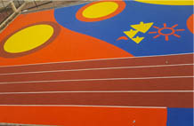 亞強(qiáng)體育施工案例:塑膠幼兒園場地施工